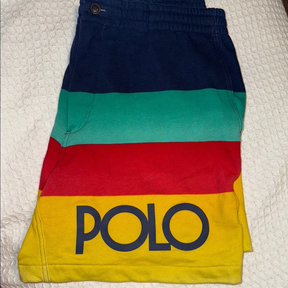 Polo by Ralph Lauren Blue and Green Athletic Shorts